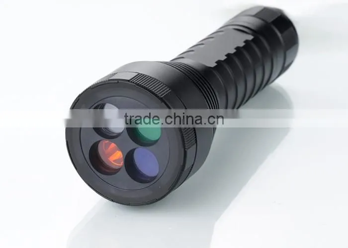 Ningbo JELO Powerful XPE R2 Green Blue Red White 4 Color Torch Tactical Flashlight