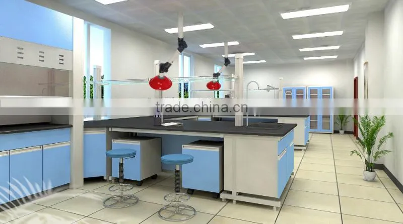 Heavy Duty Metal & Plywood Physics Lab Work Tables With Reagent Shelf & Under Shelf