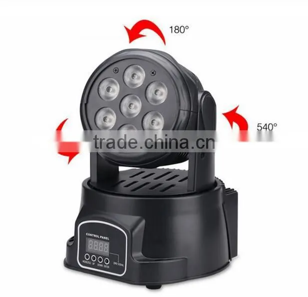 Promotional Mini 7*12W 4 in 1 LED Moving Head Wash Light