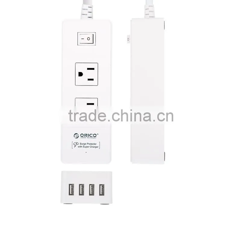 US Portable socket outlet 2 way outlet with 4 USB port