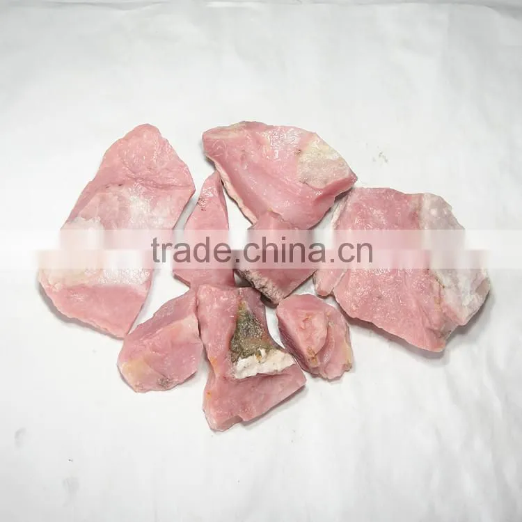 Natural pink opal rough stone teaching specimens pink opal raw materials price