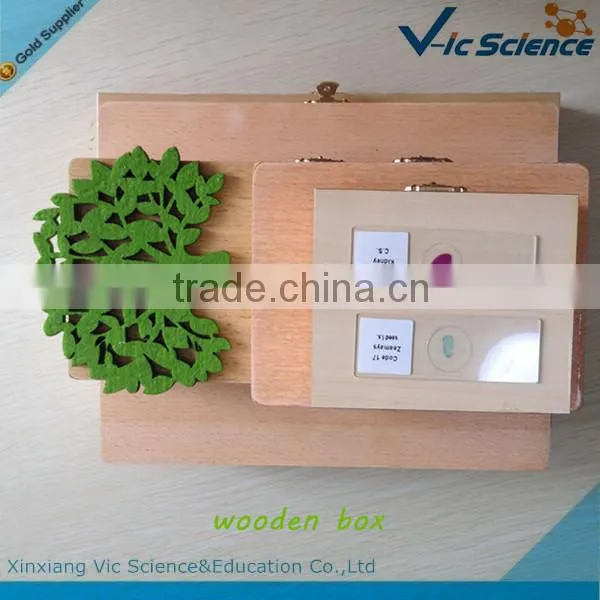 Wooden box for prepared slides packaging