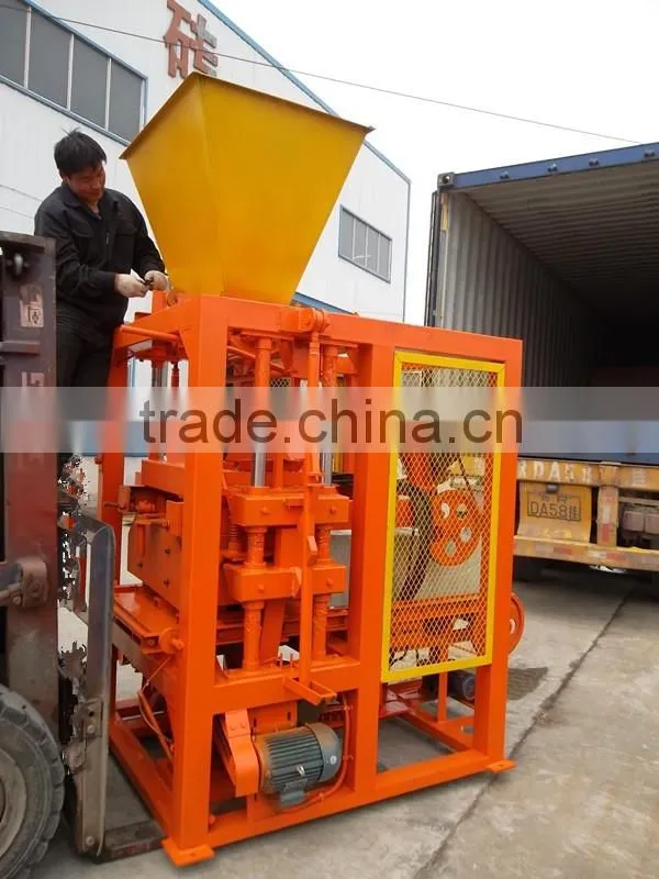 QTF4-25 semi automatic cheap concrete block making machine