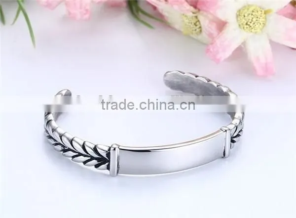 New products 2016 316 l stainless steel bracelets silver jewelry