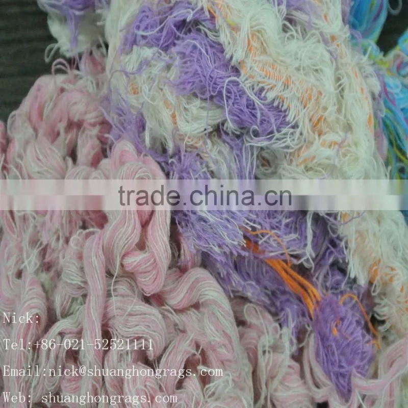 colorful industrial oil cleaning cotton waste