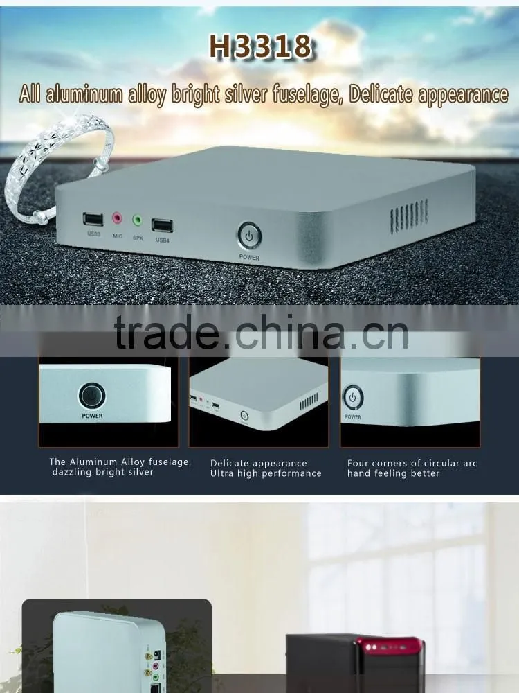 HTPC Intel Baytrail J1800 2.41Ghz Dual Core Fanless Mini Barebone PC, USB2.0, WiFi, VGA