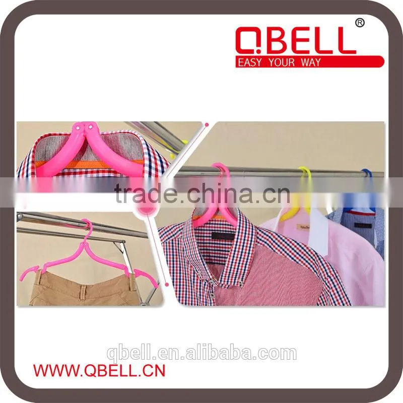 Multi-function Plastic Travel Expandable Folding Clothes Hanger/Plastic Folding Clothes Hang/Travel Clothes Hanger