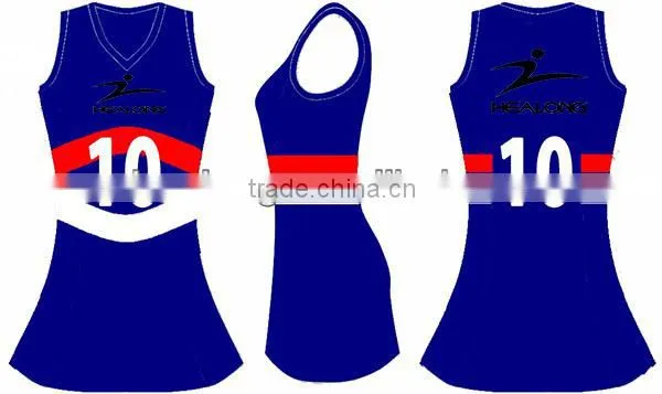 cheap custom sublimation netball dresses uniforms design