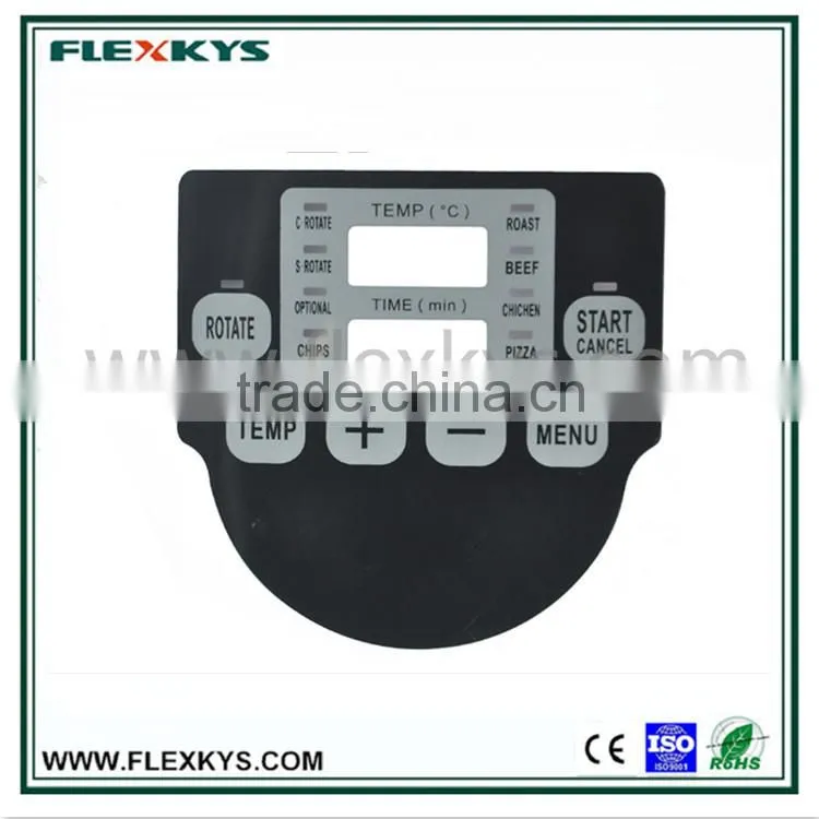 Custom Prototype 3M Adhesive Embeded Pillow Embossed Membrane Label