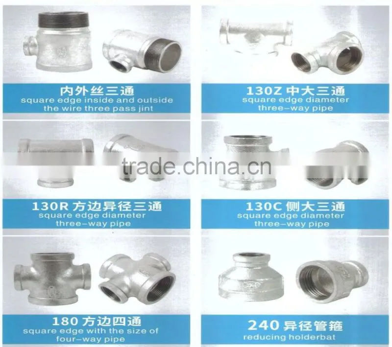 BS thread&NPT thread malleable iron/stainless steel bushing plug pipe fittings