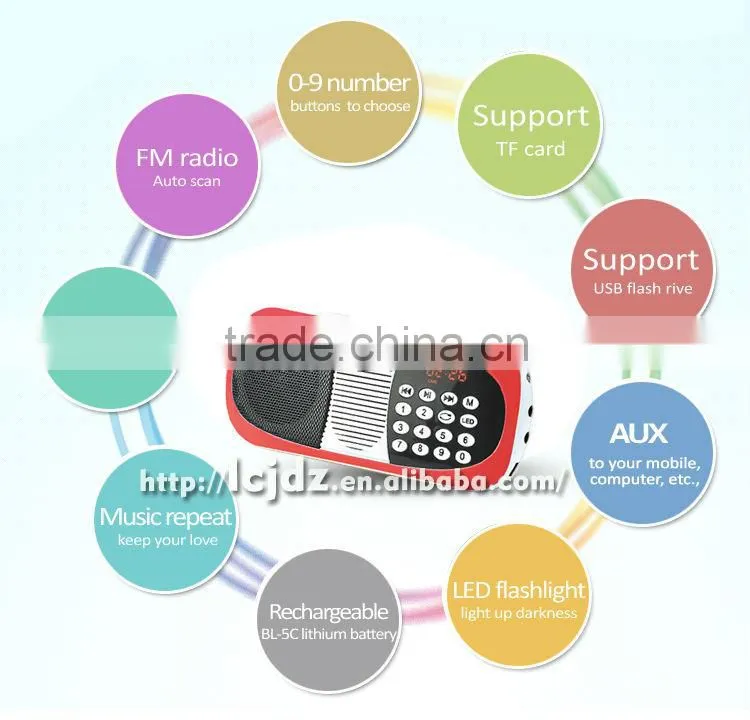 L-198 digital mp3 player manual,rechargeable mp3 player with built in speaker