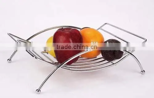 fashion round stainless steel fruit basket