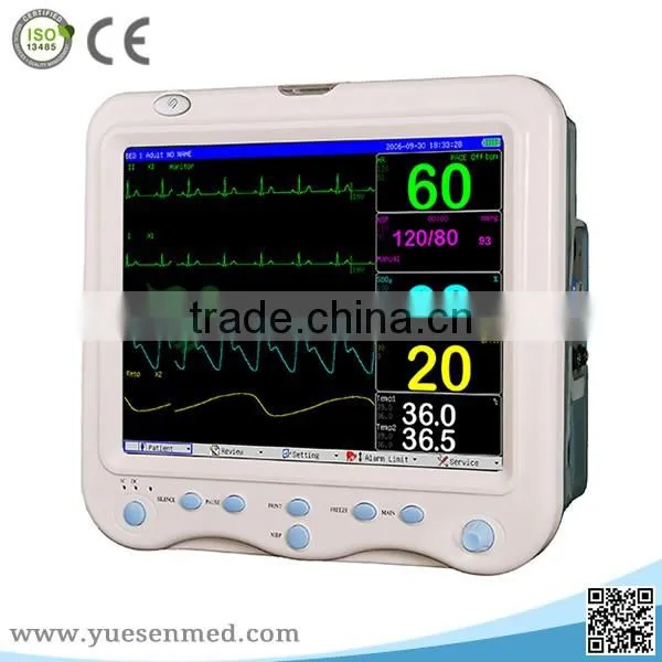 YSPM80G Low Price Hospital Multi-parameter ICU Portable Patient Monitor