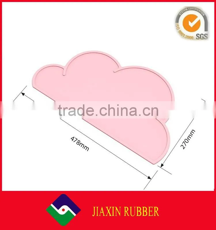 New arrival colorful silicone baby mat funny cloud shape placemats for home kitchen