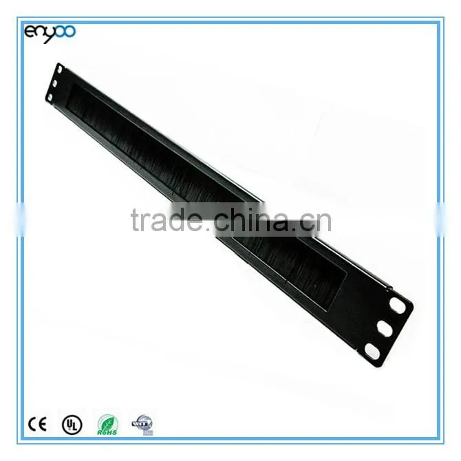 1U brush cable entry panel ,cable tidy brush panel for 19" rack cabinet