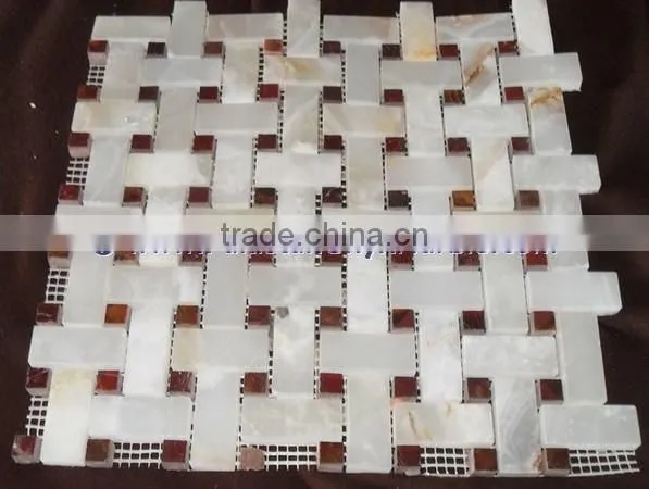 Pure Natural WHITE ONYX MOSAIC TILES COLLECTIONS