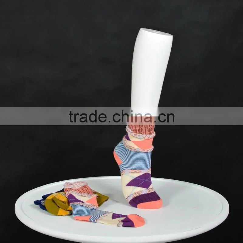 White Female Hosiery Leg Form Knee High Foot Mannequin Display For Sale