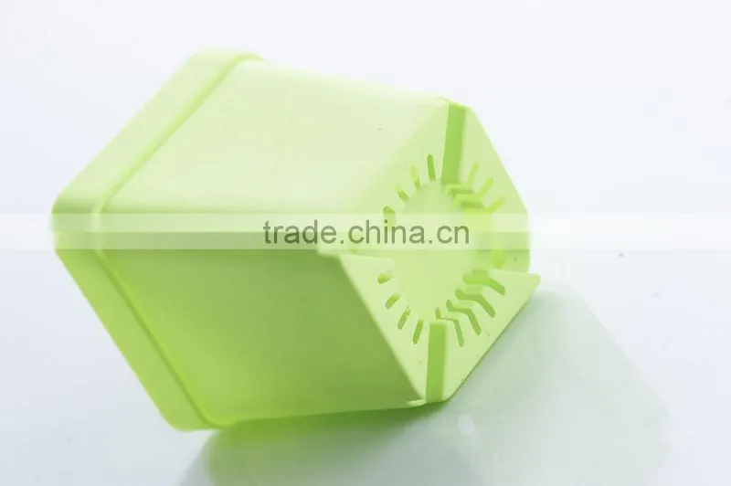 Plastic Colorful Small Square Flower Pots Without Pallet -3 inch