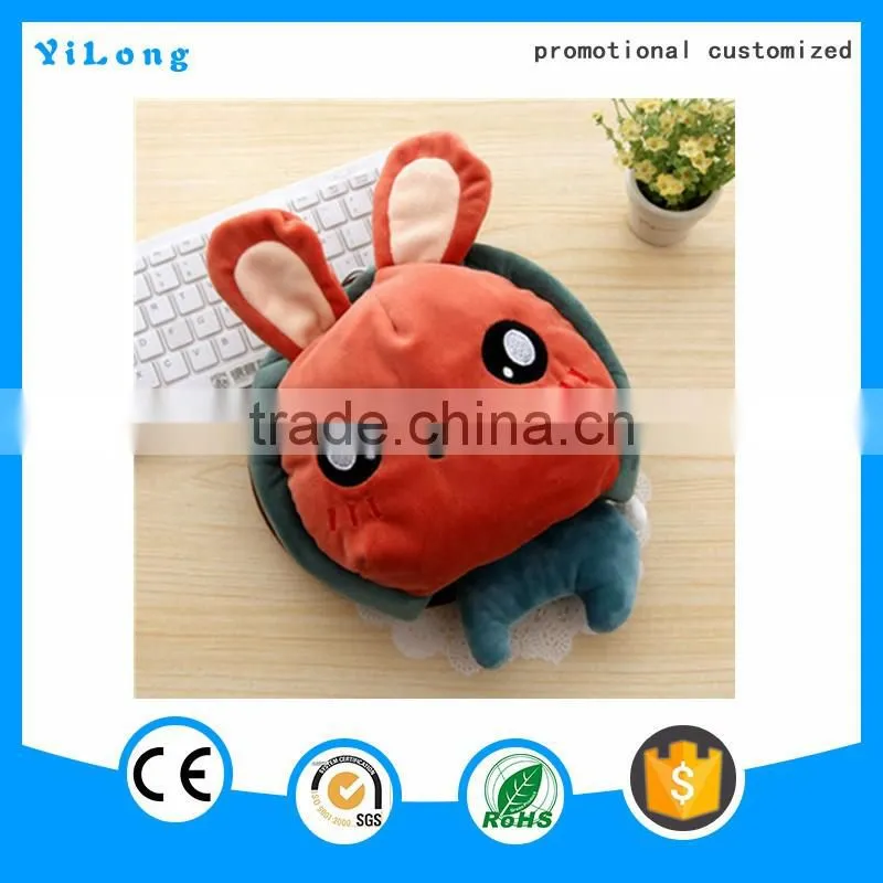 2016 Customize wholesale plush anime electric warms winter cute animal hand and foot plush Warmer Electric usb hand warmer
