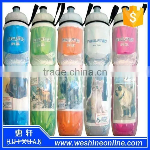 650ml/24oz BPA free insulated sports water bottle,bike bicycle cycling LDPE water bottle