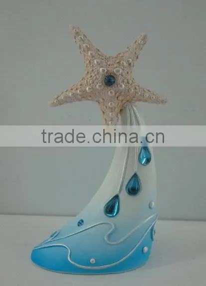 2013 new products polyresin starfish wedding cake top