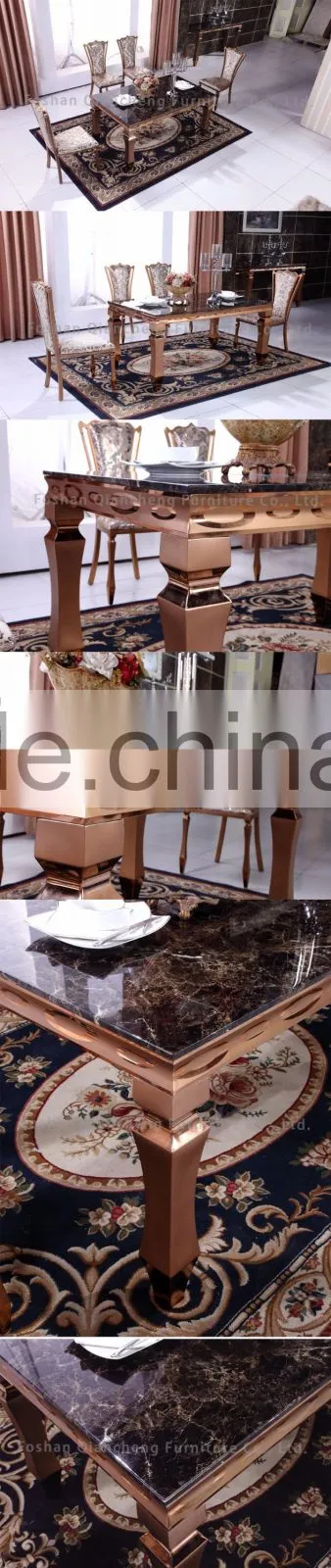 fancy marble top dining table set living room furniture
