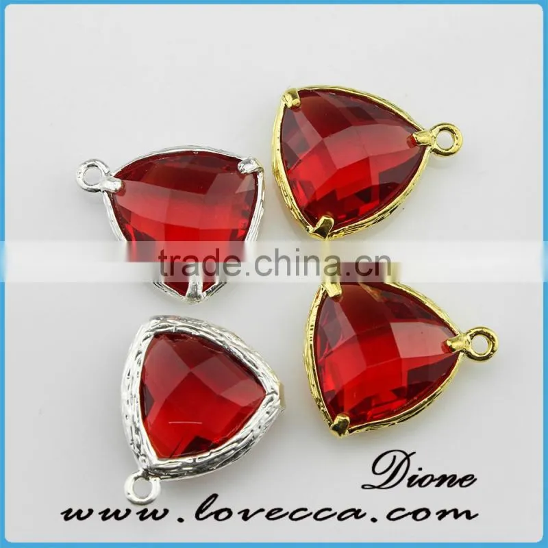 2016 new arrival natural teardrop glass stone pendant