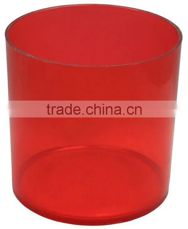 Indoor Clear plastic cylinder vase ( Cube ) Acrylic vase/flower pot