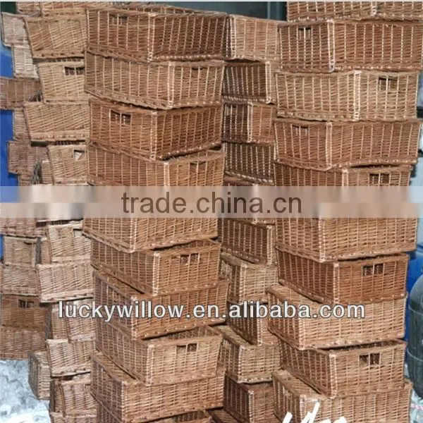 durable rectangular wicker basket for star hotel storage