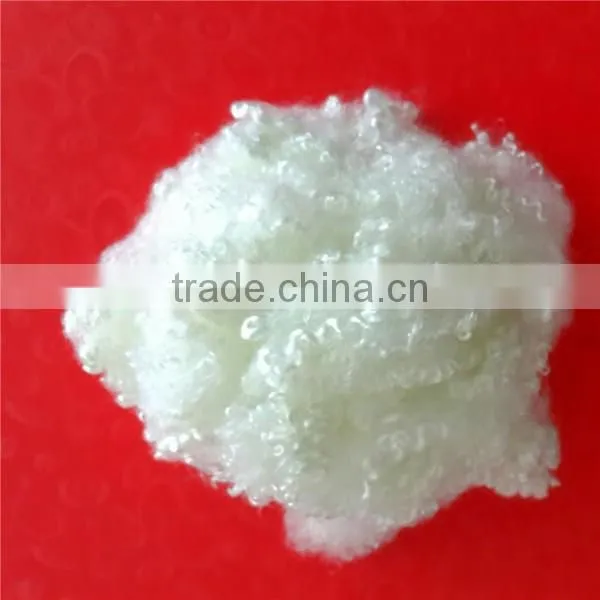 Hollow Conjugated polyester fiber 15D*51mm siliconized pattern raw white for filling