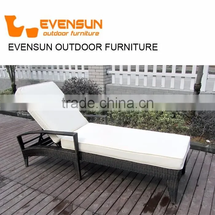 China EVENSUN manufacturer outdoor wicker chaise lounge