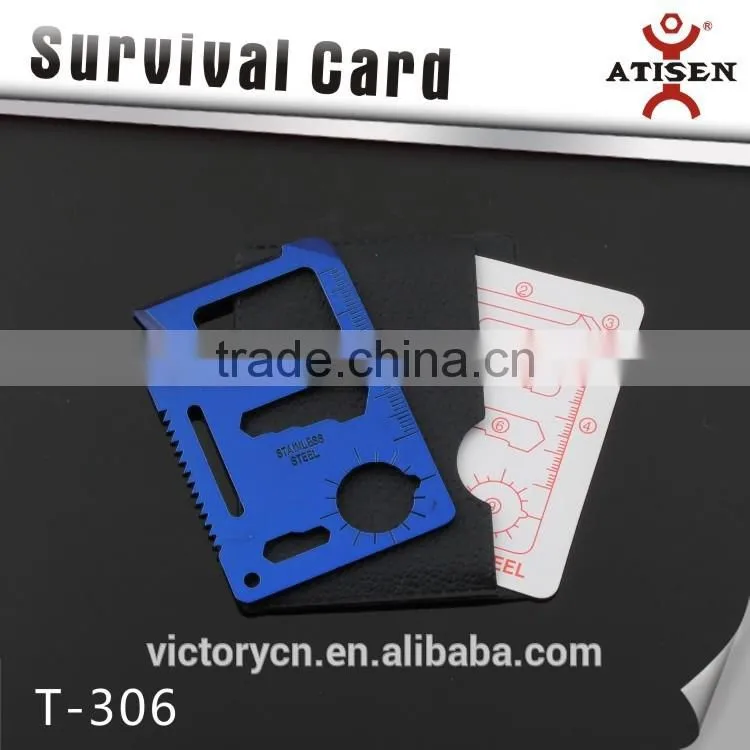 Colorfull Blue army card ,Card type outdoor survival multi tool