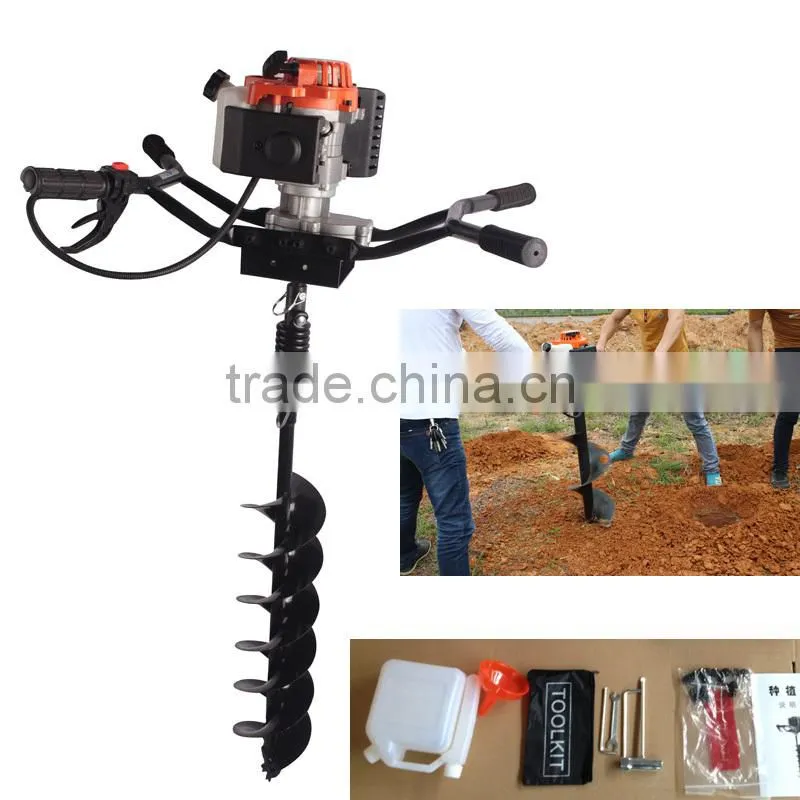 82cc 3200w Hand-Held Manual Fence Post Hole Digger Portable Hand Ground Earth Auger Drill