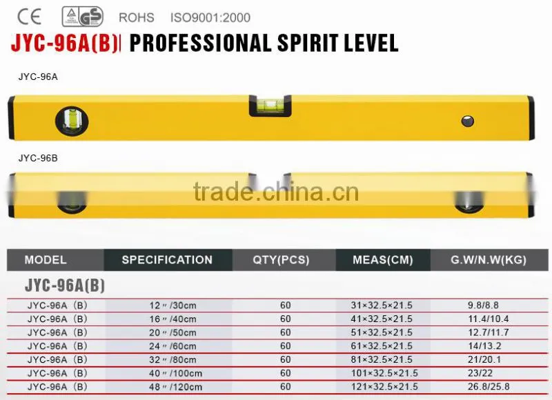 New style cheap price Cast aluminium spirit level 3 vials levels