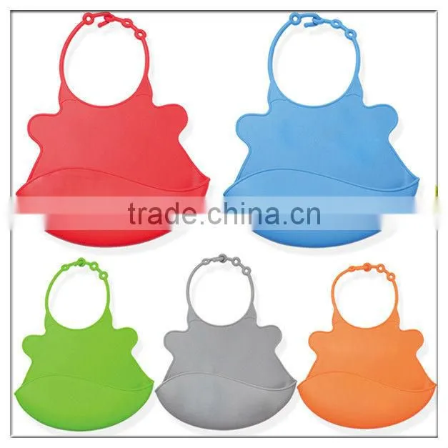 Fashion silicone baby bibs toddlers pullove waterproof