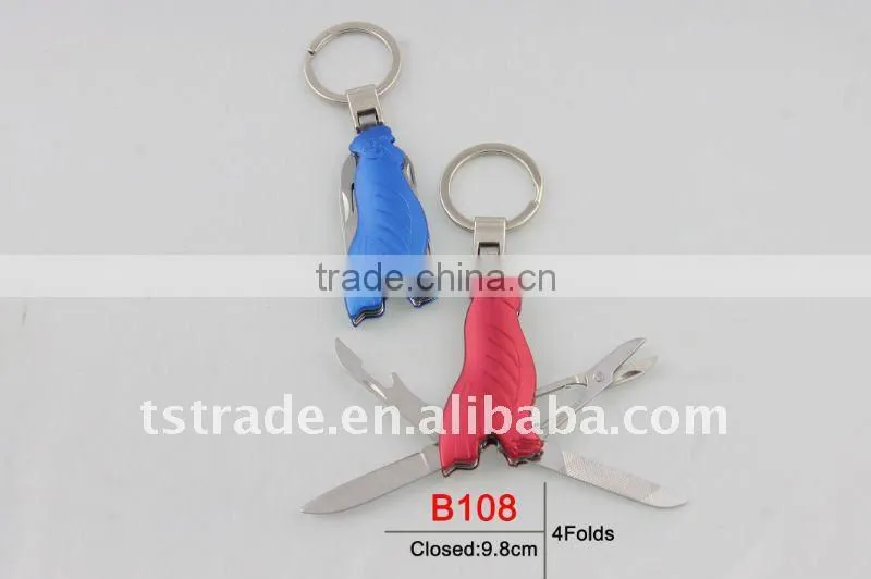 2014 Small multi design metal alloy love couple keychain gifts tool knife
