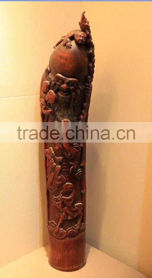 The lad blessed longevity bamboo crafts,handicrafts