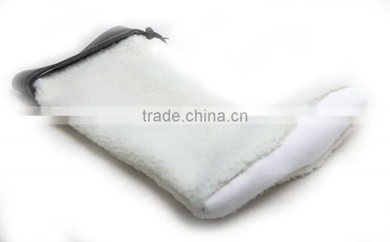 warm safety rain boots with removable fur lining sock