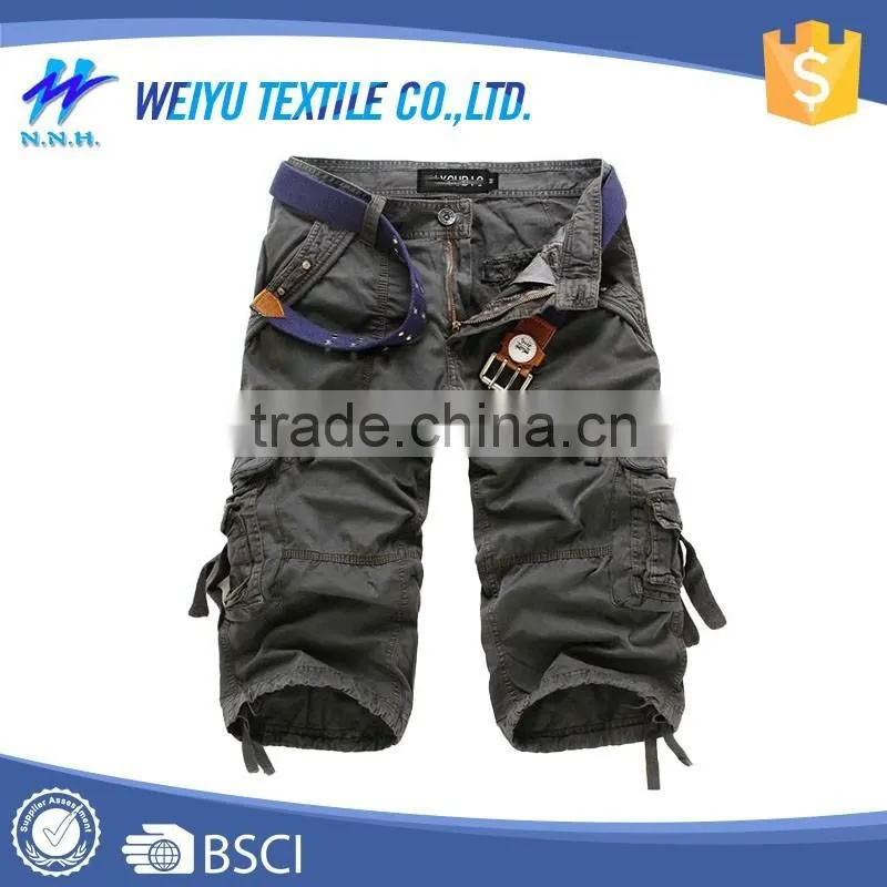 Custom made adults ankle tied mens cargo shorts pants