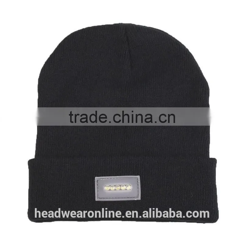 Good Quality Custom Color Led light Beanie Hats