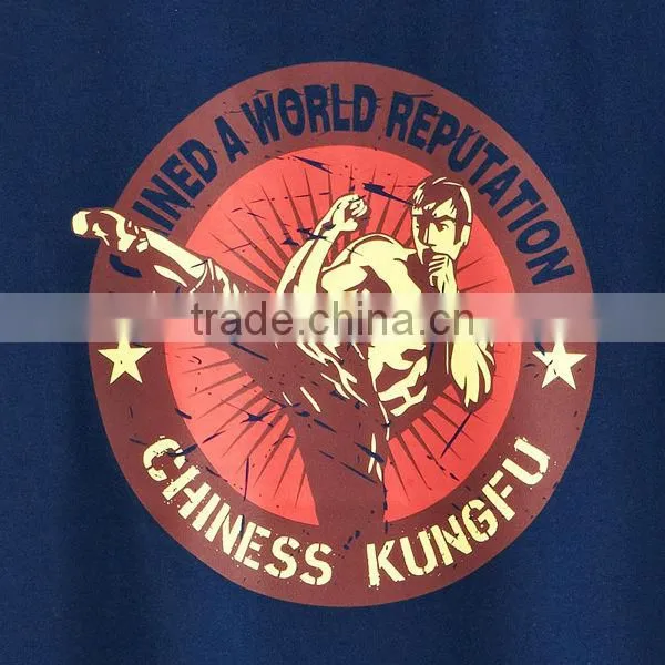 Chinese Kongfu print cotton import t-shirts thailand for men