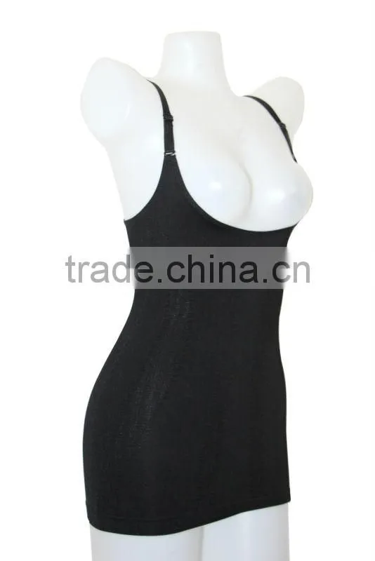Best popular open bust mid waist slimmer tank top