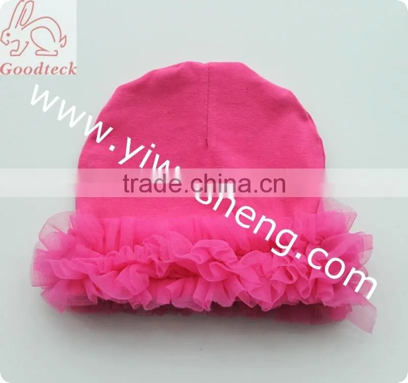 Hot sale baby comfortable soft caps,baby knit beautiful hat with flower