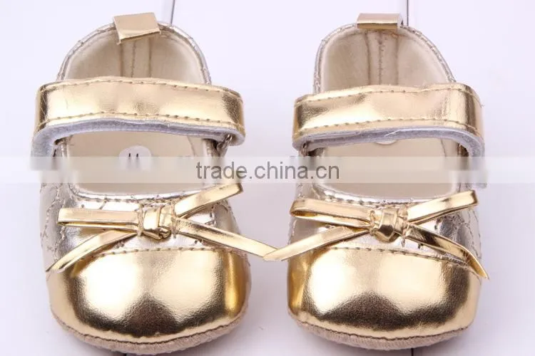 baby sliver PU leather shoes 2014 New Arrival baby shoe kids shoes wholesale
