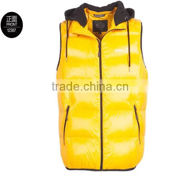 2015 New Fashion Customized Outdoor Men's Down Vest,Winter Vest