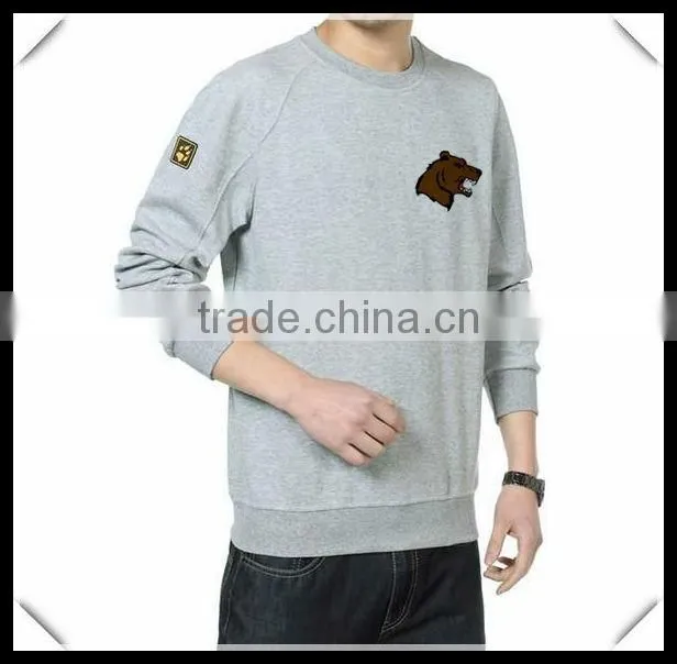 Long sleeve mens emboridery fleece tshirts 201321