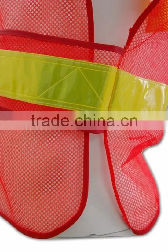 China manufactory high quality dry fit mesh safety reflective work vest