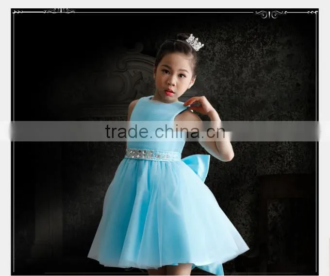 2016 New Girl Wedding Dress Formal Dress For Flower Girl Top Grade Kids Clothes GD90427-3