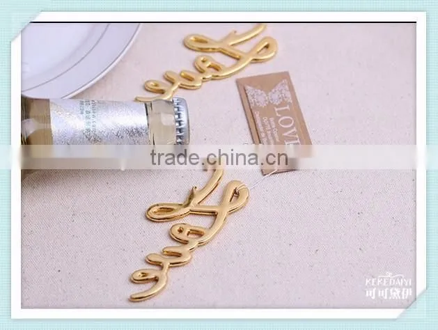 Best Quality Chrome Love Bottle Opener Wedding & Bridal Shower Favors and Gift For Guest