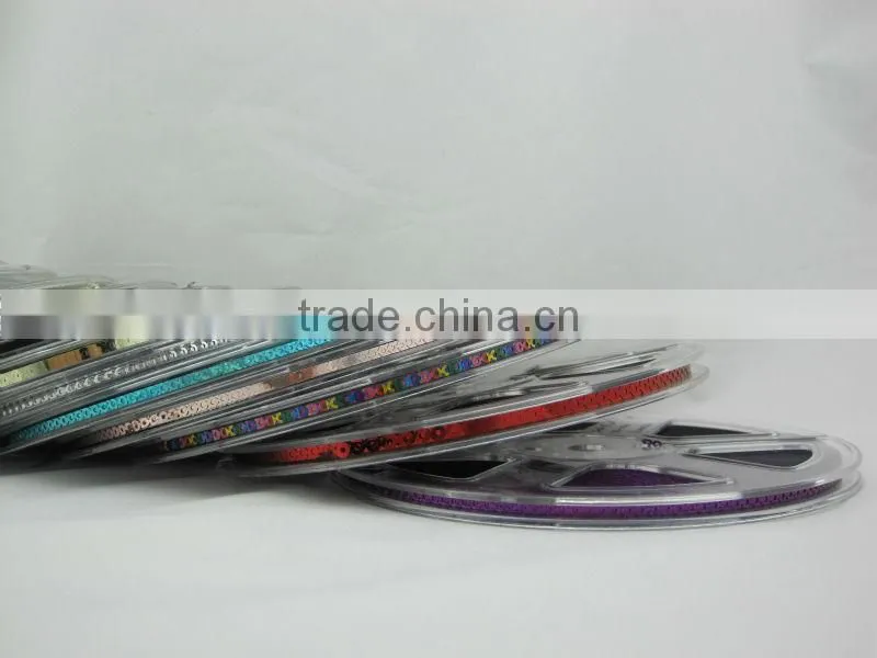 Chain Sequins roll pet sequins foil Color sequins for Embroidery